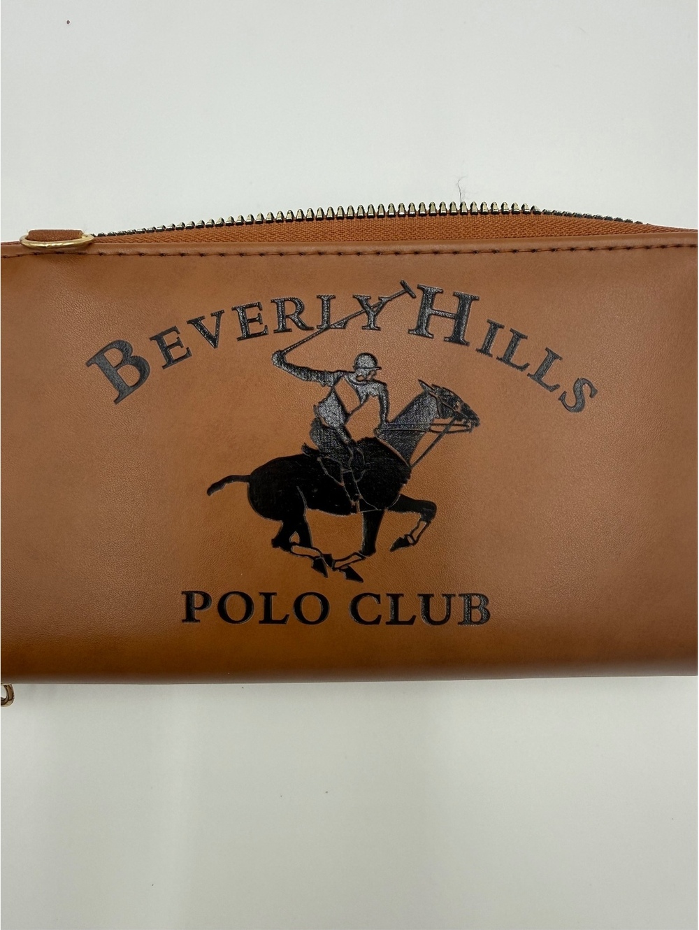 Beverly Hills Polo Club Brown Zip-Around Wristlet Wallet